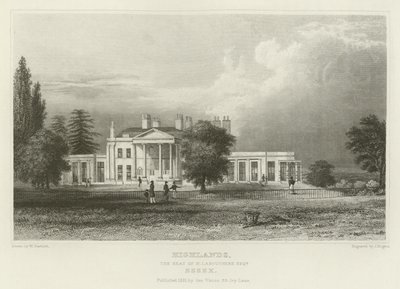 Highlands, siedziba N Labouchere, Esquire, Essex autorstwa William Henry Bartlett