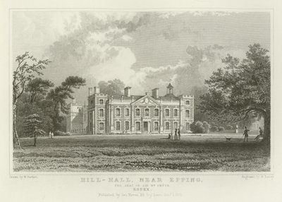 Hill-Hall, niedaleko Epping, siedziba Sir Williama Smytha, Essex autorstwa William Henry Bartlett