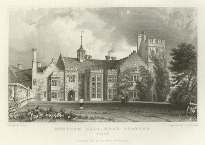 Horeham Hall, niedaleko Thaxted, Essex autorstwa William Henry Bartlett