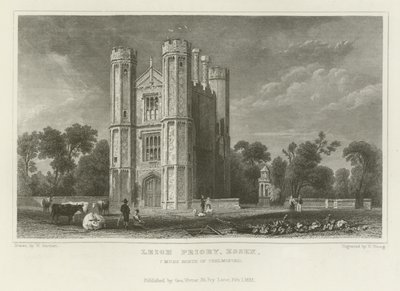Leigh Priory, Essex, 7 mil na północ od Chelmsford autorstwa William Henry Bartlett