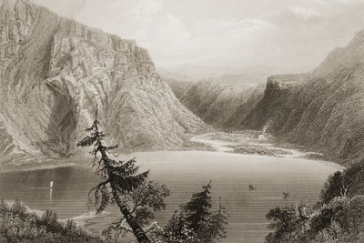 Jezioro Luggela, hrabstwo Wicklow, z „Krajobrazy i starożytności Irlandii” George