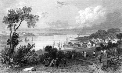 Manningtree, Essex, grawerowane przez Charlesa Mottrama, 1832 autorstwa William Henry Bartlett