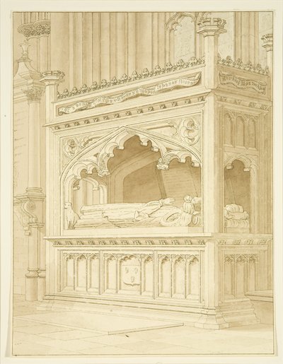 Pomnik Williama Canyngesa w St Mary Redcliffe autorstwa William Henry Bartlett