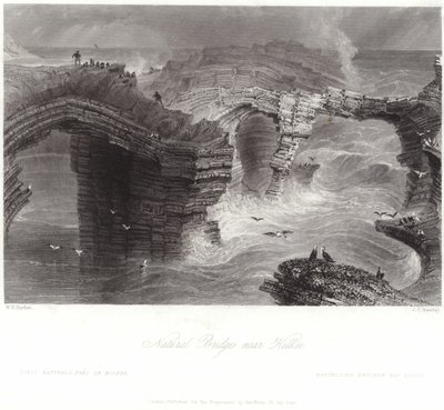 Naturalne mosty w pobliżu Kilkee autorstwa William Henry Bartlett