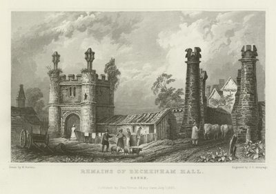 Pozostałości Beckenham Hall, Essex autorstwa William Henry Bartlett