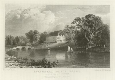Rivenhall Place, Essex, siedziba wielebnego J Western autorstwa William Henry Bartlett