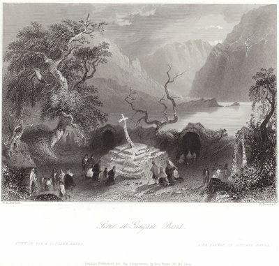 Scena w Gougane Barra w hrabstwie Cork autorstwa William Henry Bartlett