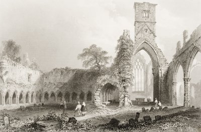 Opactwo Sligo, hrabstwo Sligo, Irlandia, z „Krajobrazy i starożytności Irlandii” George
