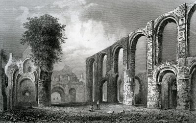 St. Botolph Priory Church, Colchester, Essex, grawerowane przez Johna Rogersa, 1832 autorstwa William Henry Bartlett