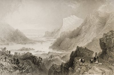 Podejście do Killarney z Kenmare Road, hrabstwo Killarney, z „Krajobrazy i starożytności Irlandii” George