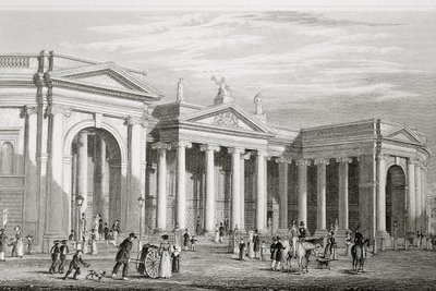 Bank of Ireland, Dublin, zbudowany w 1729 roku, z „Scenery and Antiquities of Ireland” George