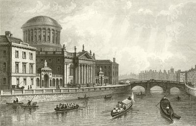 The Four Law Courts, Dublin autorstwa William Henry Bartlett