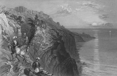 Drabina Tyrusa, przełęcz na wybrzeżu Morza, niedaleko Tyru autorstwa William Henry Bartlett