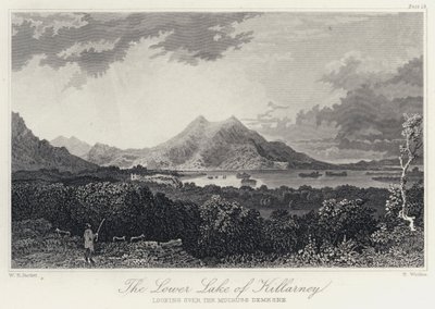 Dolne Jezioro Killarney, z widokiem na Mucruss Demesne (rycina) autorstwa William Henry Bartlett