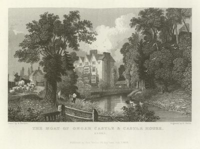 Fosa Zamku Ongar i Dom Zamkowy, Essex autorstwa William Henry Bartlett