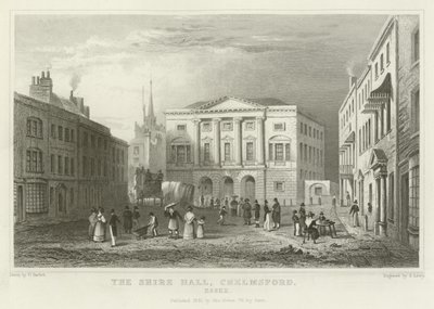 Shire Hall, Chelmsford, Essex autorstwa William Henry Bartlett