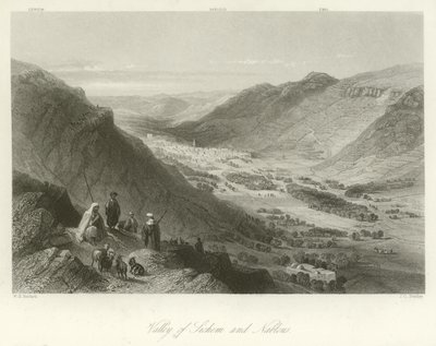 Dolina Sichem i Nablus, Palestyna autorstwa William Henry Bartlett