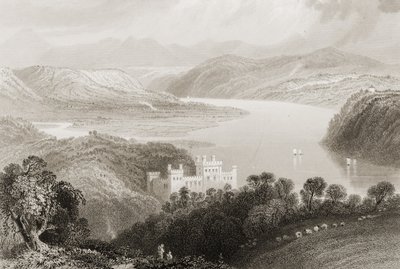 Dolina Czarnego Wody między Youghal (hrabstwo Cork) a Lismore (hrabstwo Waterford), Irlandia, z „Krajobrazy i starożytności Irlandii” George