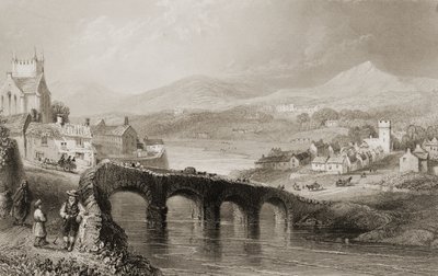 Widok Bray, hrabstwo Wicklow, Irlandia, z książki "Scenery and Antiquities of Ireland" George