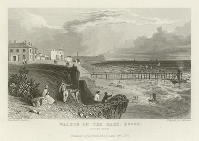 Walton on the Naze, Essex, South View autorstwa William Henry Bartlett