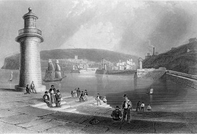 Port Whitehaven, ok. 1840-50 autorstwa William Henry Bartlett