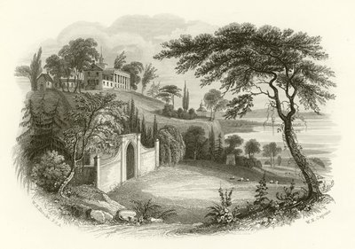 Rezydencja i grób Waszyngtona, Mount Vernon, nad Potomakiem autorstwa William Henry Brooke
