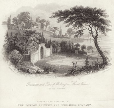 Rezydencja grobu Jerzego Waszyngtona w Mount Vernon autorstwa William Henry Brooke