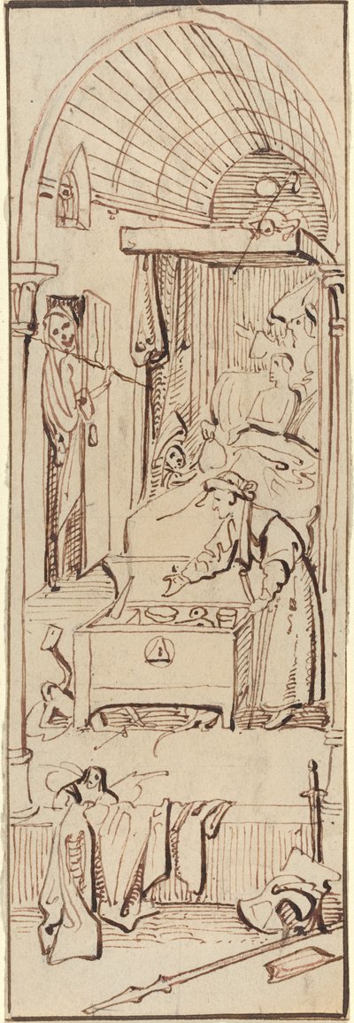 Śmierć skąpca autorstwa William Henry Brooke after Hieronymus Bosch