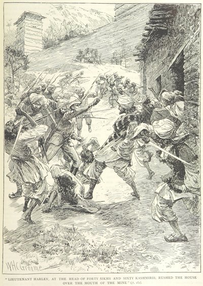 Atak na kopalnię w Chitral autorstwa William Henry Charles Groome