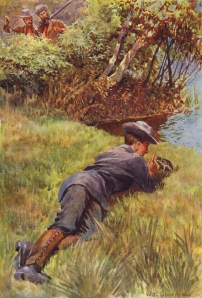 Ilustracja do Łowcy goryli autorstwa RM Ballantyne autorstwa William Henry Charles Groome