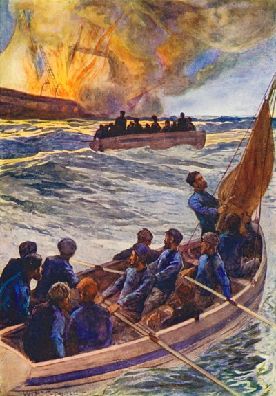 Ilustracja do książki "Świat lodu albo wielorybniczy rejs delfina" (kolorowa litografia) autorstwa William Henry Charles Groome