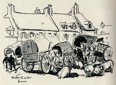 Montreuil-Sur-Mer, Francja, ok. 1907. autorstwa William Henry Charlton