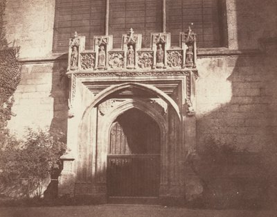 Starożytne drzwi, Magdalen College, Oxford, 1843 r. (zdjęcie) autorstwa William Henry Fox Talbot