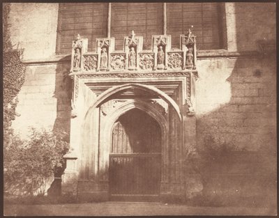 Starożytne drzwi w Magdalen College w Oksfordzie, kwiecień 1843 r. (zdjęcie) autorstwa William Henry Fox Talbot