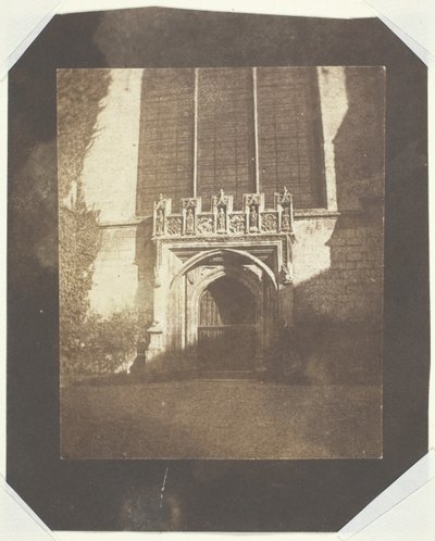 Starożytne drzwi, Magdalen College, Oxford autorstwa William Henry Fox Talbot
