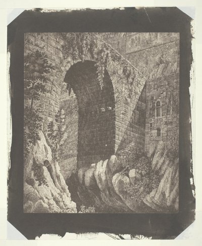 Kopia dużej włoskiej grafiki, pomniejszona w aparacie autorstwa William Henry Fox Talbot
