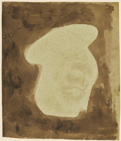 [Głowa Chrystusa z obrazu na szkle]. autorstwa William Henry Fox Talbot