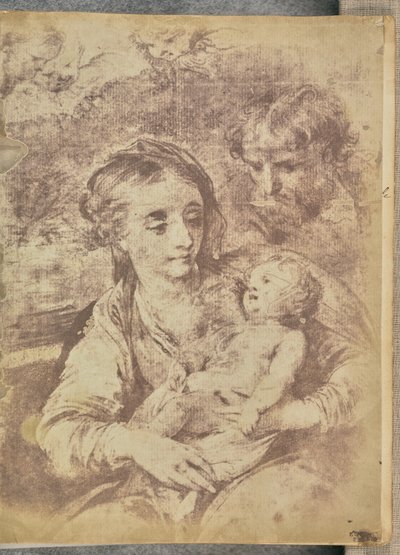 Święta Rodzina z trzema cherubinami. autorstwa William Henry Fox Talbot