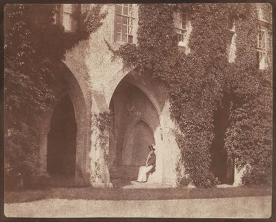 Wielebny Calvert Jones w krużgankach opactwa Lacock autorstwa William Henry Fox Talbot