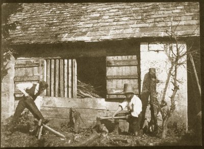 The Woodcutters, 1845 (odbitka na papierze solnym z negatywu kalotypii) autorstwa William Henry Fox Talbot