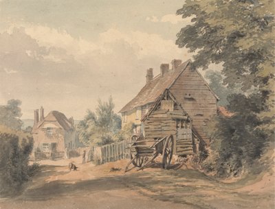 Ulica w wiejskiej wiosce autorstwa William Henry Hunt