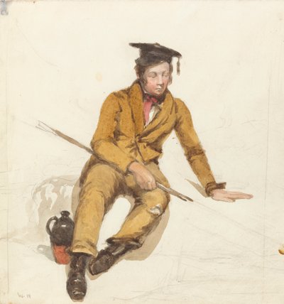 Młody uczony idzie na ryby autorstwa William Henry Hunt