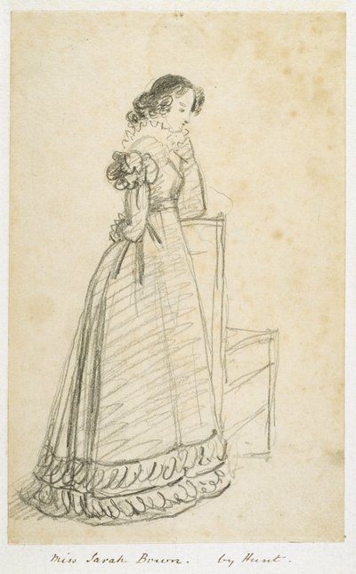 Panna Sarah Bown, później żona Sir Josepha Paxtona (ołówek na papierze) autorstwa William Henry Hunt