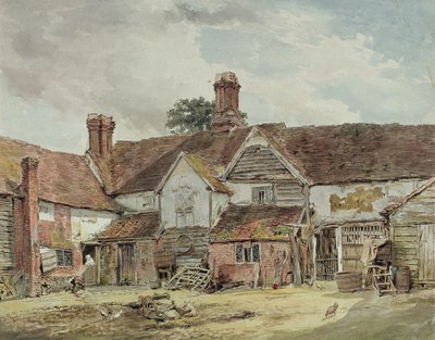 Stare Zabudowania Gospodarskie, ok.1815 (wc nad grafitem na papierze) autorstwa William Henry Hunt