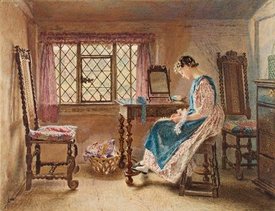 Przygotowanie do niedzieli, ok. 1832 (wc i gwasz na papierze) autorstwa William Henry Hunt