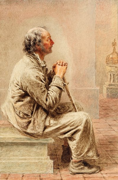 Rustykalne nabożeństwo, c.1840 autorstwa William Henry Hunt