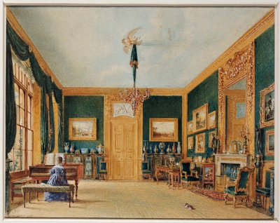 Zielony salon hrabiego Essex w Cassiobury, 1823 autorstwa William Henry Hunt