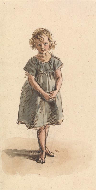 Młoda Dziewczyna Stoi Boso autorstwa William Henry Hunt
