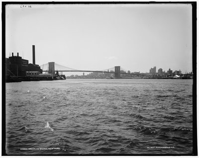 Most Brookliński, Nowy Jork, ok. 1900 autorstwa William Henry Jackson