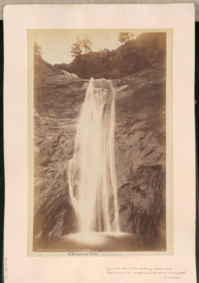 Middle Cascade. Wodospad Cheyenne autorstwa William Henry Jackson